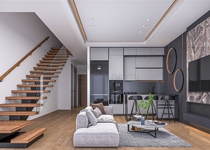 A new project of townhouses 500 meters from the sea