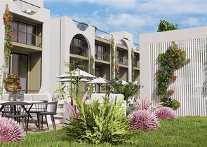 A new project of townhouses 500 meters from the sea