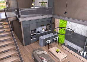 A new project of townhouses 500 meters from the sea