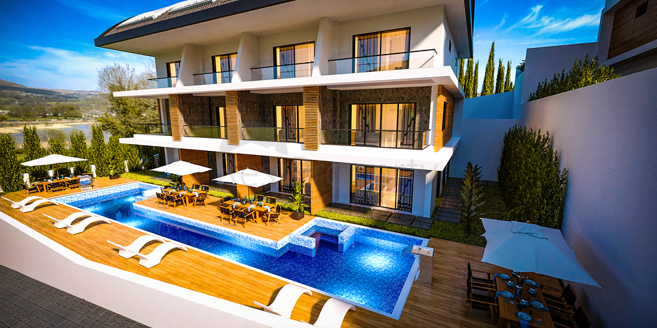 4+1 villas surrounded by pine forest in Avsallar area