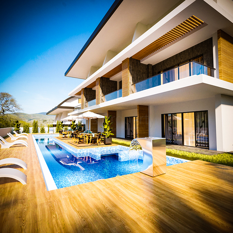 4+1 villas surrounded by pine forest in Avsallar area