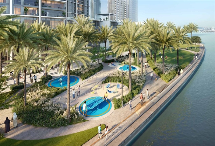 A serene oasis amidst the bustling urban bustle of Dubai Creek