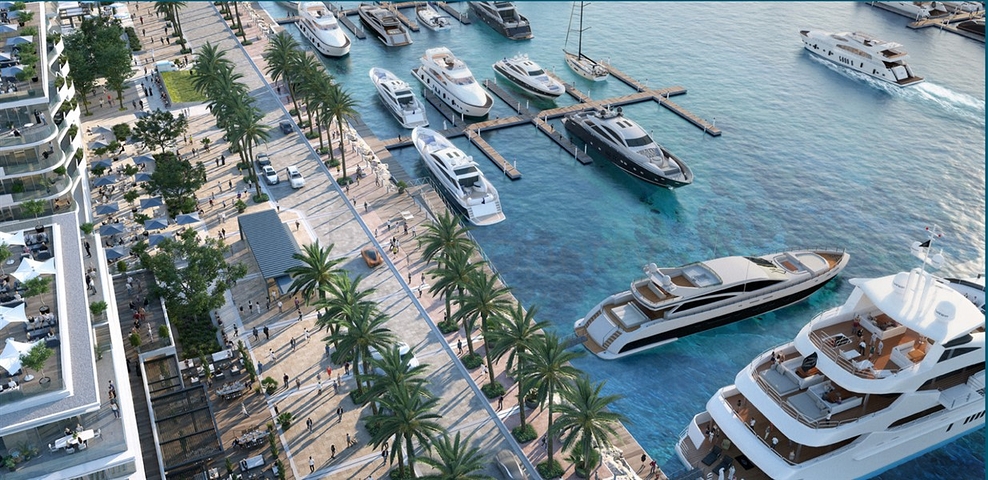 Luxury and comfort in a residential complex with a magnificent view of the yacht club