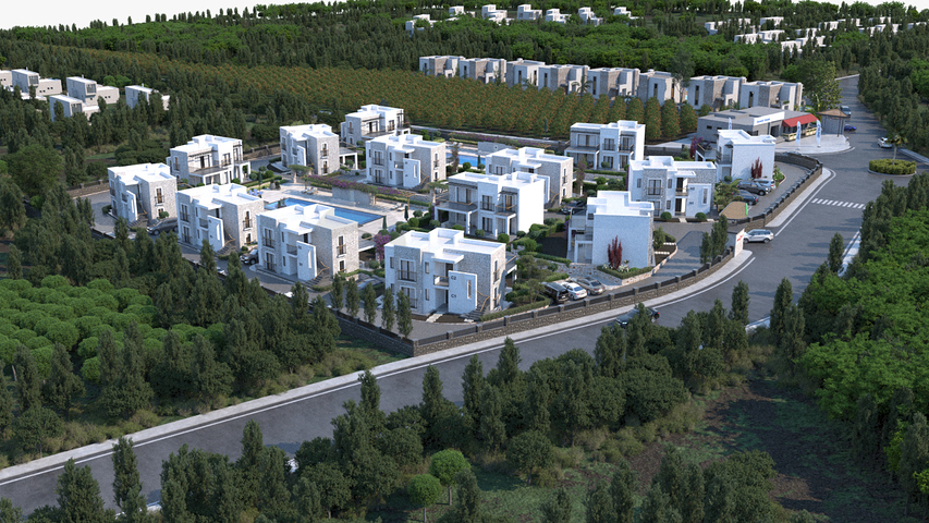 Luxury residences in the picturesque area of Turkbukyu