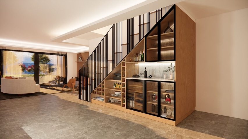 Villas in the picturesque area of Turkbukyu, surrounded by dense greenery. 