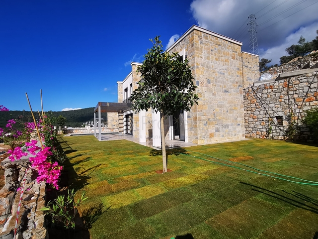 Villas in the picturesque area of Turkbukyu, surrounded by dense greenery. 