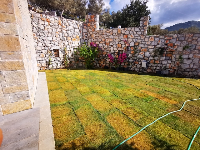 Villas in the picturesque area of Turkbukyu, surrounded by dense greenery. 