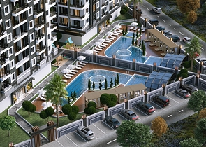 2+1 apartments in a new complex from a well-known developer in Mahmutlar.