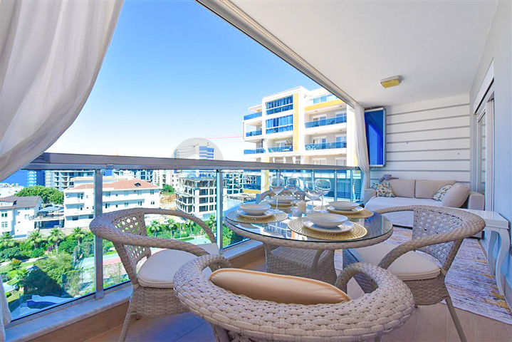 1+1 apartment for rent in one of the complexes of Tosmur district