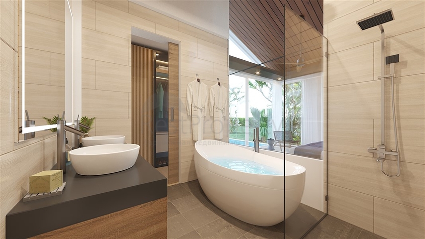 Three-bedroom villas with private pool 10 minutes from the sea