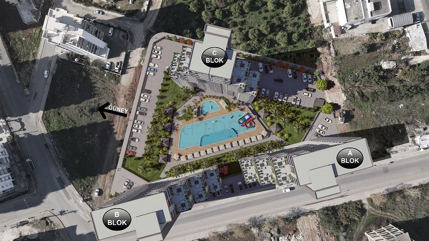 An attractive project 600 m from the sea in Mersin