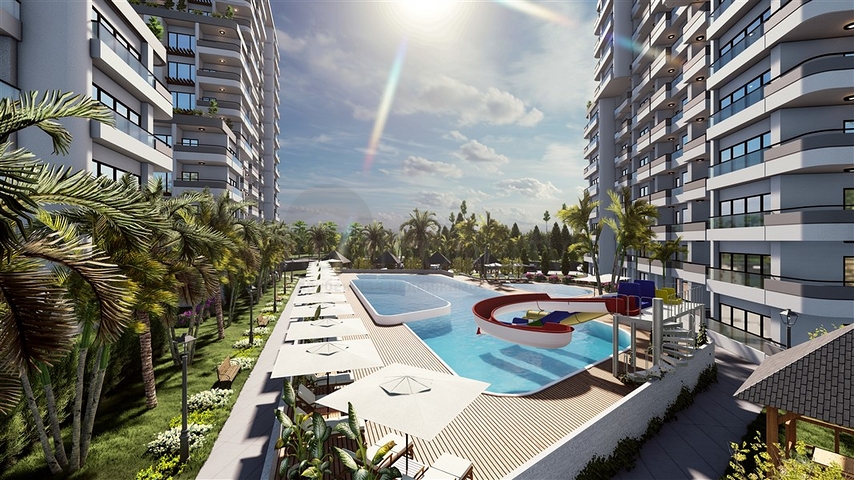 An attractive project 600 m from the sea in Mersin