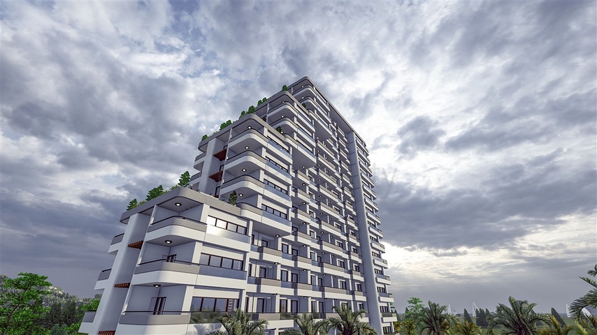 An attractive project 600 m from the sea in Mersin