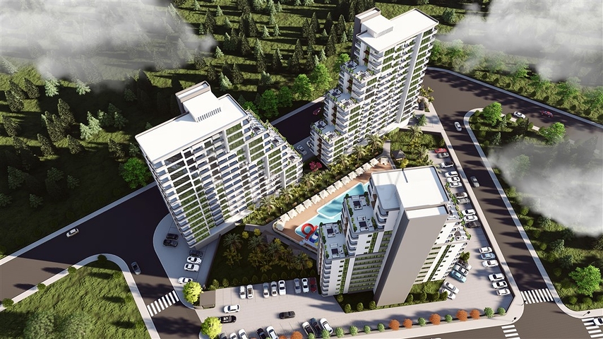 An attractive project 600 m from the sea in Mersin