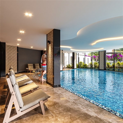 Apartments under construction in one of the resort areas of Mersin