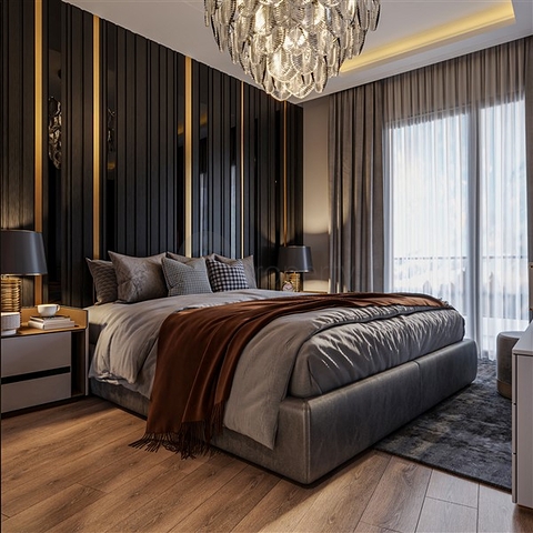 Apartments under construction in one of the resort areas of Mersin