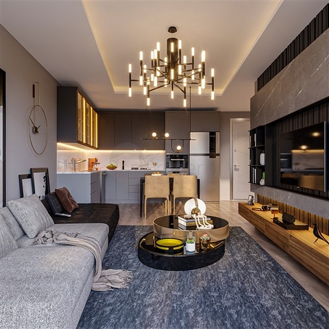 Apartments under construction in one of the resort areas of Mersin