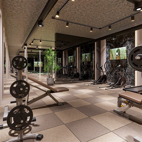 Apartments under construction in one of the resort areas of Mersin