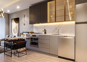 Apartments under construction in one of the resort areas of Mersin