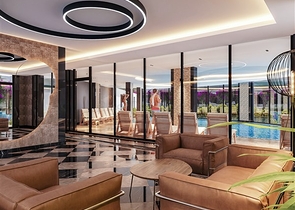 Apartments under construction in one of the resort areas of Mersin