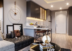 Apartments under construction in one of the resort areas of Mersin