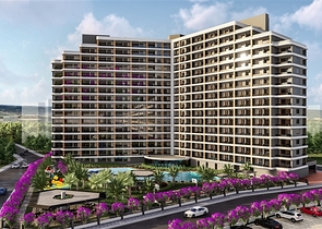 Apartments under construction in one of the resort areas of Mersin