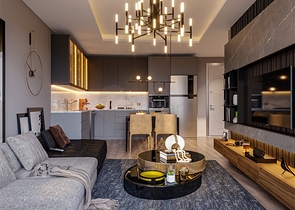 Apartments under construction in one of the resort areas of Mersin