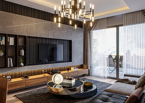 Apartments under construction in one of the resort areas of Mersin