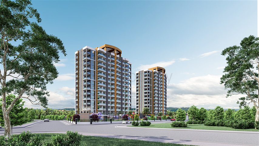 A large-scale project under construction in the Tomyuk Erdemli area