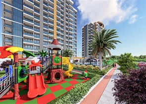 A large-scale project under construction in the Tomyuk Erdemli area