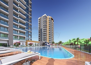 A large-scale project under construction in the Tomyuk Erdemli area