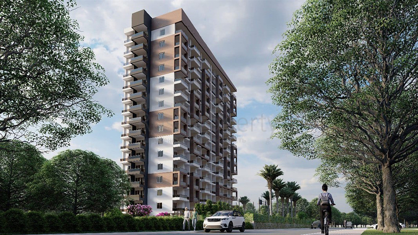 The complex is just 600 meters from the sea in Mersin