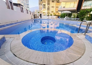 1+1 apartment in the Mahmutlar area at a distance of only 350 meters from the sea 