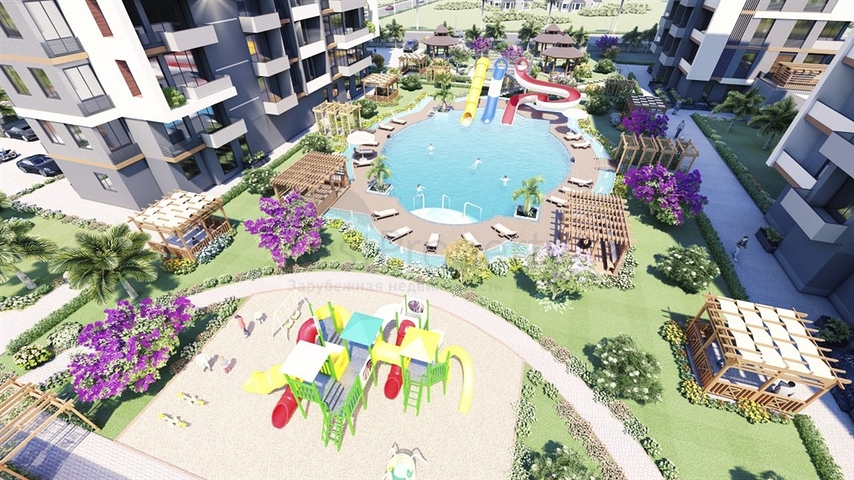 An investment project under construction in Mersin, 500 m from the sea