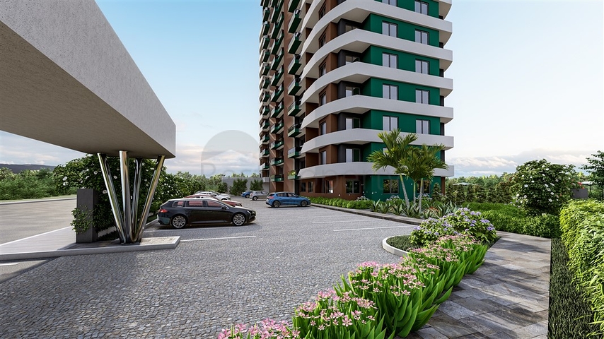 An investment project in the Mezitli area in Teja, 850 m from the sea