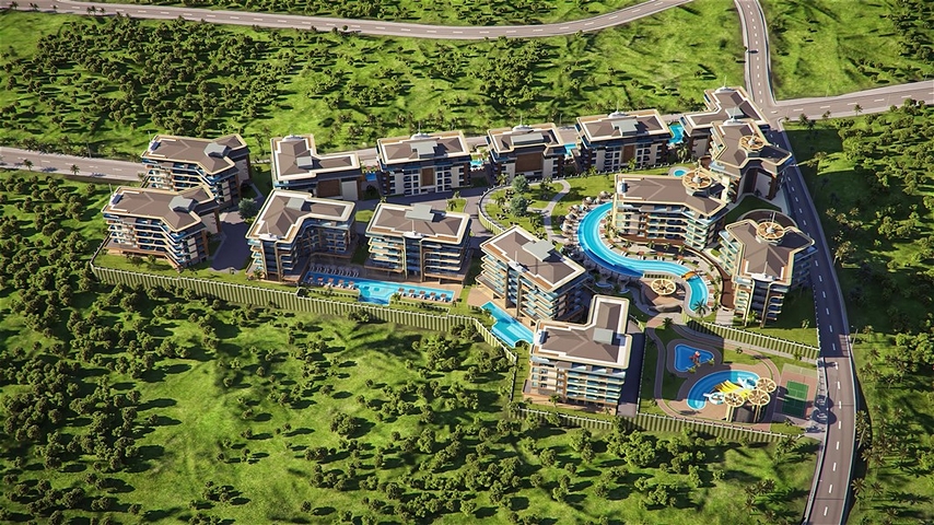 A new premium complex under construction in the Kestel area