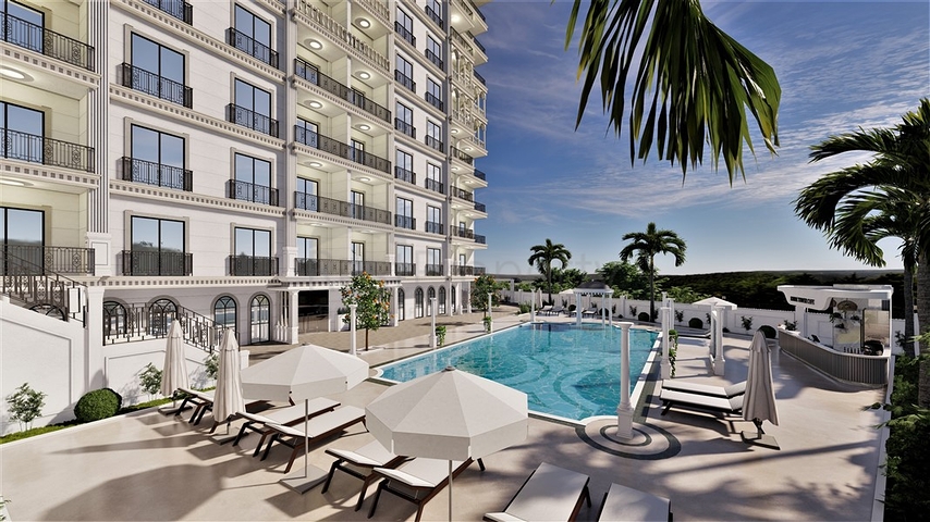 1+1 apartments in a project at the final stage of construction in Avsallar district