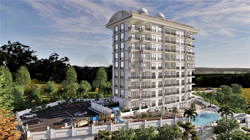 1+1 apartments in a project at the final stage of construction in Avsallar district