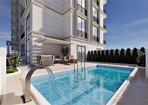 1+1 apartments in a project at the final stage of construction in Avsallar district