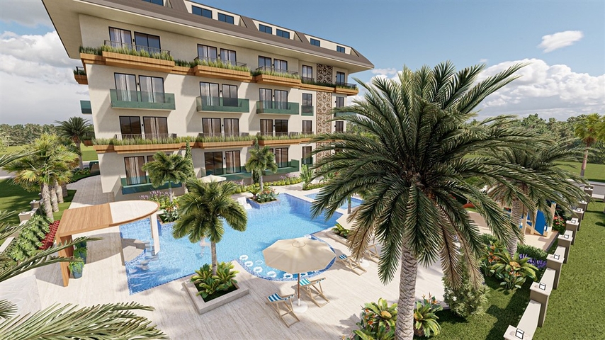 A new project under construction 800 m from the sea in the Oba area