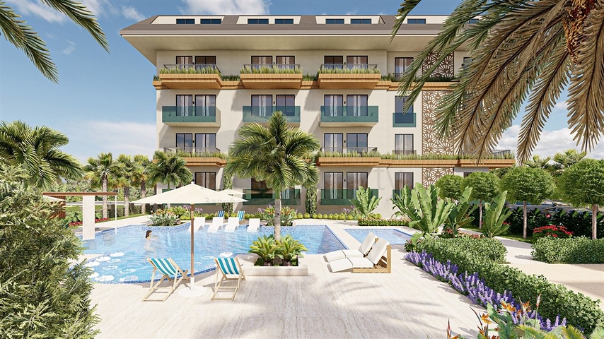 A new project under construction 800 m from the sea in the Oba area