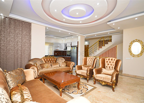 Villa in sita 4+1 with a small garden and sea and mountain views in the picturesque Kargicak area