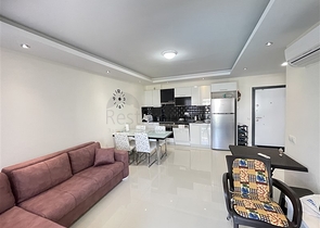 One bedroom bright apartment in the area with the best sandy beach in Avsallar