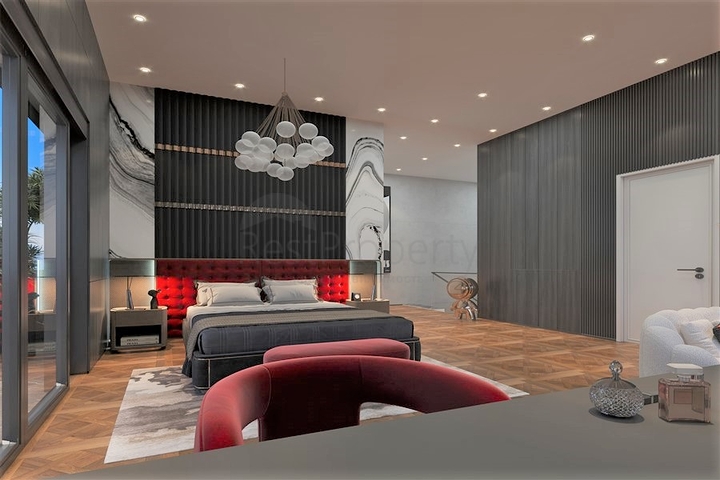 New villa complex with panoramic sea views in Tepe area