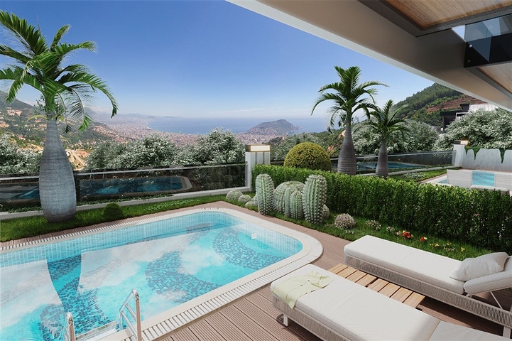 New villa complex with panoramic sea views in Tepe area