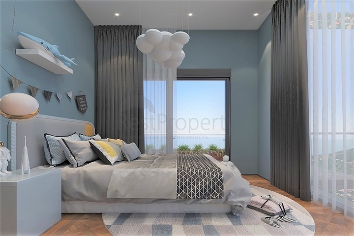 New villa complex with panoramic sea views in Tepe area