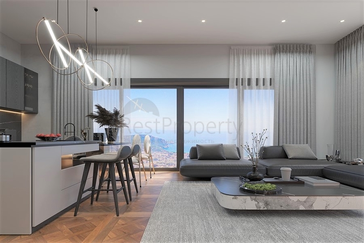 New villa complex with panoramic sea views in Tepe area