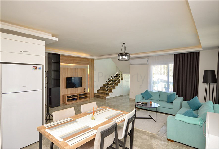 2+1 penthouse with a view of the Mediterranean Sea, just 400 m from the beach of Kargicak district