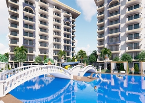 1+1 apartment in a new complex in Avsallar