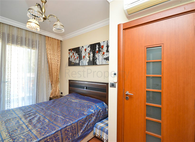 Apartment 2+1 on the first line in the center of Alanya